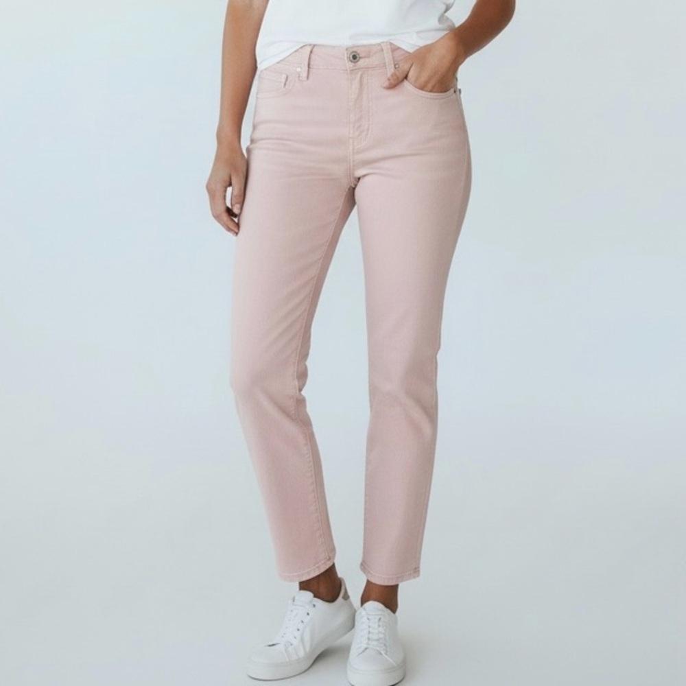 NYDJ Slim Straight Jeans in Pale Blush